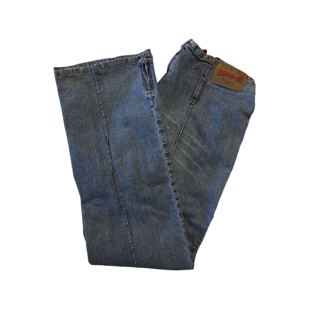 Vintage Y2K Zana-di Women's Bootcut Jeans Back Zip Button Zipper Ankle Size 16